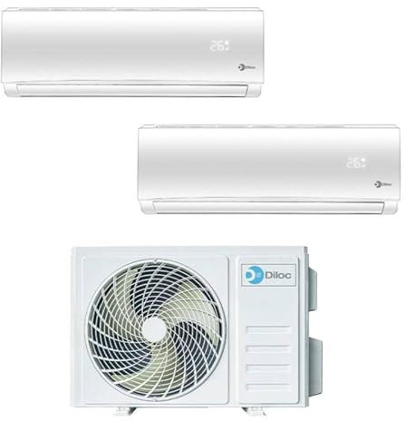 Climatizzatore Condizionatore Inverter Diloc Over dual split 12+18 12000+18000 Btu D.OVER321 R 32 A++ Wi-fi Optional