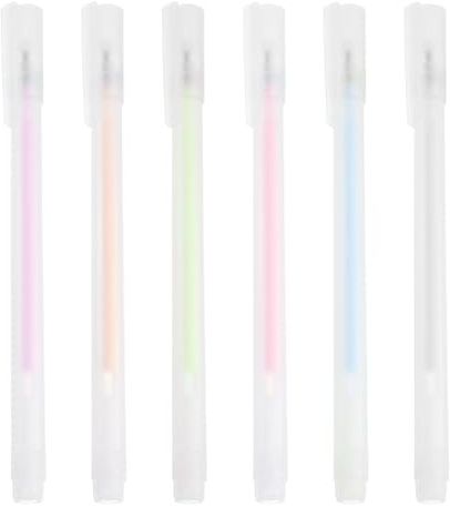 Amabro 6 stick di colla ad asciugatura rapida, colla liquida fine, per scrapbooking, fai da te, cancelleria