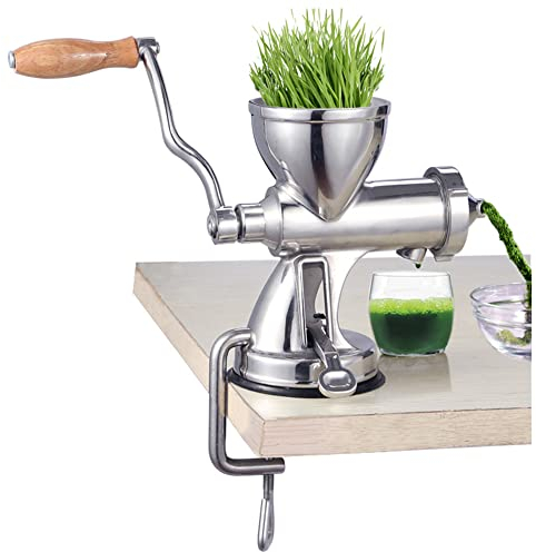 LeGDOr Presse-Agrumes à Herbe de blé, tarière Manuelle Lente, extracteur de Presse à jus d'orange pour Fruits et légumes Mous