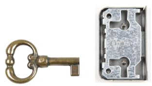 Holzando Möbelschloss 02.0022 mit Schlüssel 3015 - Dornmaß 15mm - Halmlänge 22mm