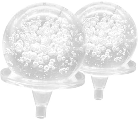 Zerodeko 2pcs Crystal Ornaments Decorative Spheres for Tabletop Fountains Stylish Water Feature Accents Crystal and Construction for Indoor Decor