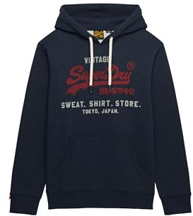 SUPERDRY herr Vl Heritage Relaxed Hood Tröja (1-pack)