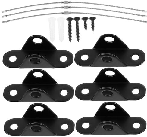 ibasenice Anclajes Para Muebles Para Bebés Kit De Correas De Seguridad Antivuelco Correas De Seguridad Resistentes Soportes Para Muebles De 6 Piezas Fijación Para Estanterías y Gabinetes Color Negro