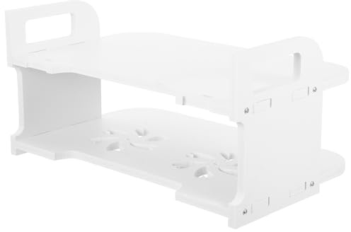 Tofficu Supporto per Proiettore da Parete Staffa per Videoproiettore Supporto per Router Vassoio per Dispositivi Design Due Montaggio Parete senza Forare Robusto e Durevole Aspetto