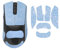 Maus-Griffband, kompatibel mit Razer Viper V3 Pro, rutschfester Mausaufkleber für Razer Viper V3 Pro, vollständige Abdeckung, schweißabsorbierend, präzise Passform, langlebige Füße (Blau)