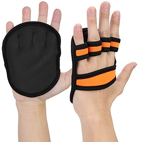 Domary Levantamiento de la Mano Protector de Mano Anti -skid Buardia de Palmeras Deportivas Transpirables para Guantes de Levantamiento de Pesas Naranja Neopreno Naranja 15 * 12.8 Cm