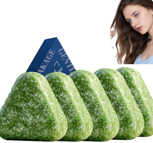 Thuja Leaf Nourishing Shampoo Bar – djuprengöring av hårbotten, minskar frissighet, jämnar ut och stärker håret, infunderad med usman ört, ginseng, travel-friendly long-last fast hår (5 st)