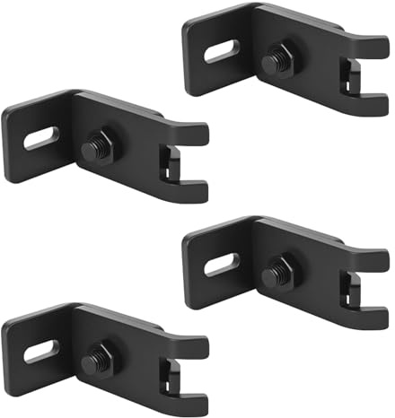 4 Soportes de Pared para Cercas de Doble Alambre, Kit de Extensión de Cercas, Conectores de Esquina para Perfiles de Conexión de Pared, Soportes de Conexión para Paneles de Malla en Paredes