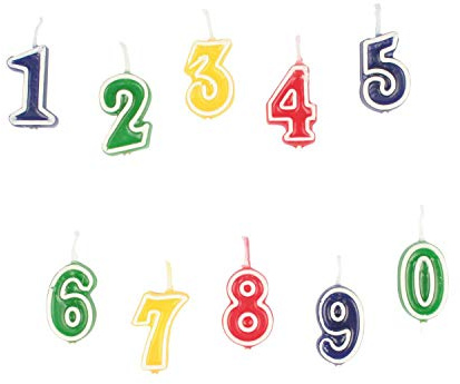 Amscan - 552155 - Kit Bougie Chiffre 0-9 Multicolore