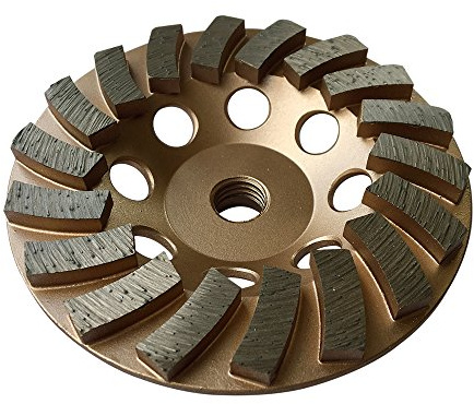 4.5 Diamond Grinding Wheels for Concrete or Masonry, 18 Turbo Segments, #30/40 Grit, Medium Bond, 5/8-11 Arbor