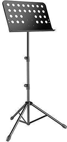 Adam Hall Stands SMS 11 PRO - Leggio estensibile per spartiti musicali, compatto, comprensivo di custodia