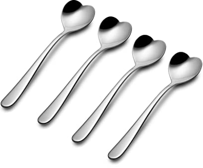 Alessi AMMI08/7 - Teelöffel - Herzförmig - Herz - stainless steel - 4 er Set