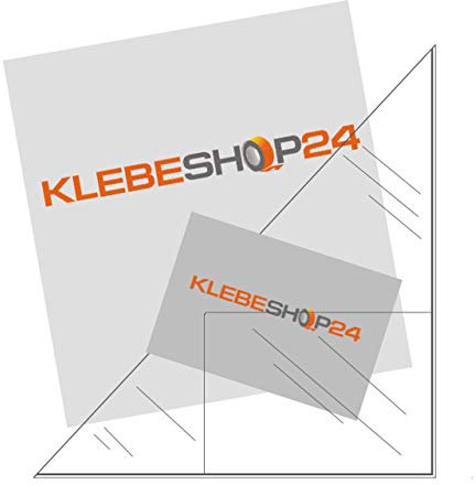 KLEBESHOP24 Dreiecktaschen mit Visitenkarte rechts, 150 x 150 mm, 20 Stück