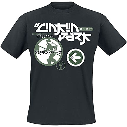 Linkin Park JPN Soldier Homme T-Shirt Manches Courtes Noir 100% Coton Regular/Coupe Standard