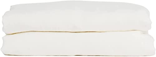 My Linen Home Lenzuolo Sopra Lino Lavato (100% Stonewashed) in Bianco, 200x260 cm I Ipoallergenico, termoregolatore e traspirante I Delicato e morbido anche per la pelle più sensibile