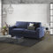 Talamo Italia - 3-Sitzer Schlafsofa Adalgisa, Wohnzimmersofa mit drehbarer Öffnung, gepolsterter Stoff, Standardarmlehnen, 100 % Made in Italy, cm 220x95h90, Blau