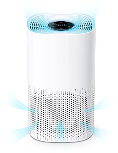 ARVOV Air Purifiers for Home [Ultra Quiet H13 True HEPA Air Filter] Smart Air Cleaner for Smoke, Allergies, Pet Dander, Dust, with Auto Mode 3 Fan Speeds 2/4/8/12H Timer for Bedroom/Office, White