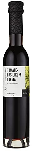 WAJOS Tomatbasilika Crema 250 ml – vinägerberedning 3 % syra | perfekt som salladsdressing och salladssås | tomatvinäger med basilika