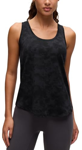 CRZ YOGA Algodón Pima Camisola Y-Espalda | Entrenamiento, Naturalmente Suave, Corte Clásico, Longitud Cadera, Cuello Redondo, Camisetas Sin Mangas para Mujer