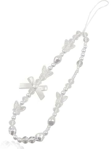 IPNSDON 1 Pcs- Handy Lanyard, Handy-Anhänger, Handgemachte Anti-Lost Handyhülle Anhänger Anhänger Kette, Telefon Lanyard Handschlaufe Handgelenkschlaufe Perlen Kette Lanyard Schmuck