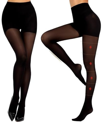 MANZI 2 Pairs Compression Pantyhose for Women Shaping Black Tights 10-15mmHg Support 50D Opaque Stockings, Black XL