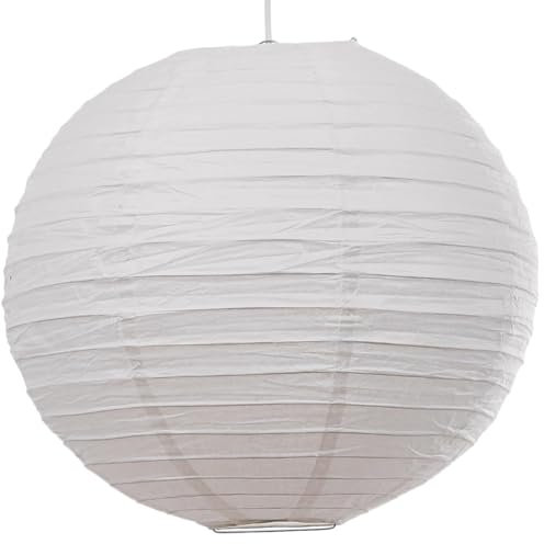 Quality White Round Paper Lantern Hanging Light Shade Lampshade (24inch 60cm) - Large (6724-60cm Dia')