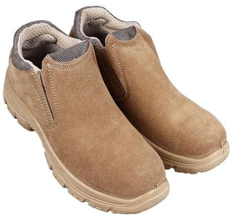 POENVFPO Zapatos de Trabajo, Ligeros y Transpirables con Punta de Acero, Zapatos de Seguridad Suela Antideslizante Ergonómicos para Hombre en Industria Construcción y Logística