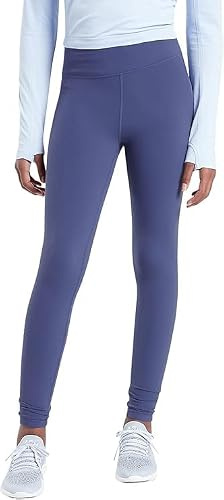 Haloumoning Leggings för flickor, yogabyxor, enfärgade joggingbyxor, löparbyxor, sportbyxor, träningsbyxor, basic, elastiska, ogenomskinliga byxor för barn
