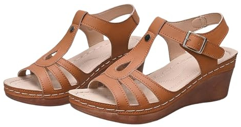 Kilklack sandaler damer eleganta, romerska sandaler platå damer svart båge stöd remsandaler fiskmun strandsandaler öppen tå kilsandaletter fritid sandalett halkfria kilsandaler