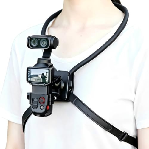 Luna Ultra magnetiskt nackfäste, justerbar bröstrem och nackmonteringshållare, handsfree POV vlogging för Insta360 Luna Ultra, magnetisk halsbandshållare för actionkamera