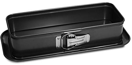 Guardini, Stampo apribile plumcake 30x11 cm, Fondo Salvagoccia, Acciaio con rivestimento antiaderente, Nero, Made in Italy, Linea Gardenia