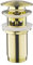 Ablaufgarnitur mit Überlauf Gebürstet Gold - Keymark Universal Ablaufventil Abflussgarnitur für Waschbecken & Waschtisch - Messing Pop Up Ablauf Abfluss Stöpsel