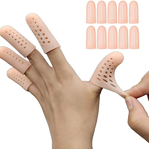 ZLXFT Protector de Dedos de Gel Transpirable,10PCS Protectores de Dedos,Protectores de Dedos de Gel,Mangas de Dedo,para dedo gatito,Agrietamiento de dedos,Artritis de dedos y más