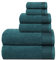 GLAMBURG Ultra-weiches 6er-Pack Baumwoll-Handtuch-Set, enthält 2 übergroße Badetücher 70 x 140 cm, 2 Handtücher 40 x 60 cm und 2 Waschbetten 30 x 30 cm, Blaugrün
