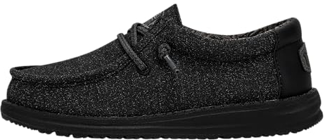 Hey Dude Jungen Wally Youth Basic Moccasin, Schwarz, 36 EU