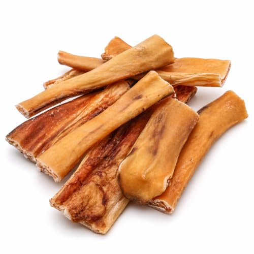 mascota vital Cuir chevelu de bœuf pour chien : Friandise à mâcher séchée naturelle, extra dure pour un plaisir de mâcher prolongé, prend en charge les soins dentaires et les muscles de mastication,