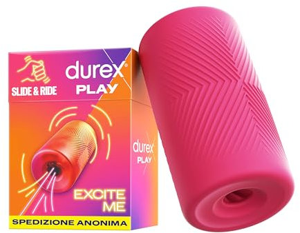 Durex Masturbatore Uomo, Sex Toy in Silicone Morbido con Nervature, Flessibile e Waterproof, Facile da Pulire