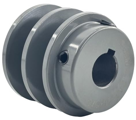 Saelno 2AK20-5/8 Double Groove Pulley,v Belt Pulley 5/8 inch bore 2 OD,Mechanical Pulleys cast Iron for A AX 3L 4L V-Belts,2AK2058 Pulley