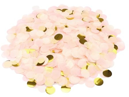 GoldRock 50 g Konfetti Roséguld Rosa, Ca 6 000 Stycken Konfetti Bröllop, Serpentiner, Bordsdekoration, Glitterkonfetti Färgglad Stor