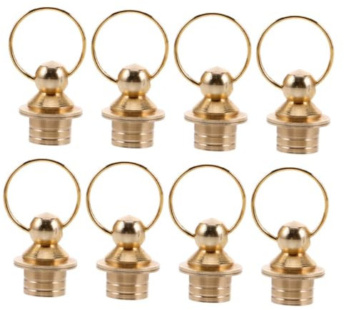Cabilock 8pcs Brass Gourd Bottle Covers for Mini Pendants and Decor