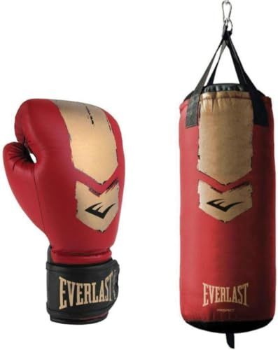 Everlast Prospect 2 Junior/bambini Heavy Bag Kit con Guanti 8oz per Bambini, Sacco Boxe Morbido - Everlast