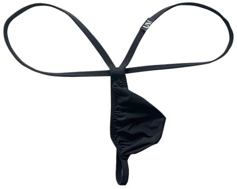 Fottmio Strings Homme Mini String Homme Tanga T-Back Thong Taille Basse G-String Sexy sous-Vêtements