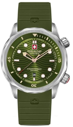 Swiss Military Hanowa Reloj de cuarzo Breakwater cuarzo 30 ATM, verde, onesize