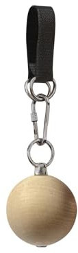 Okiyakusama 2 Piezas Bola Agarre Potente Bola Climbing Bola Fortalecedora Bola Ejercitadora Brazos Material Madera con Gancho de Acero Inoxidable Adecuado para en, Diámetro 6 Cm 1 Pieza