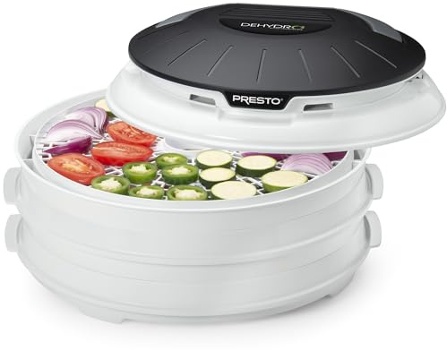 Presto 06300-05 Dehyro 06300 Dehydro Electric Food Dehydrator, Plastic, 600 W, White