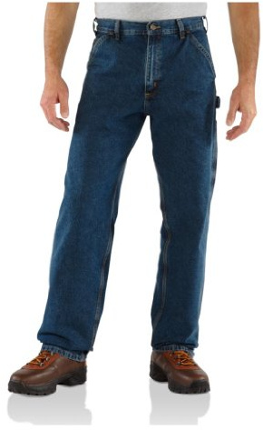 Carhartt Mens Loose Fit Jean (Regular and Big & Tall Sizes) Work Utility Pants, Deepstone, 38W x 28L US