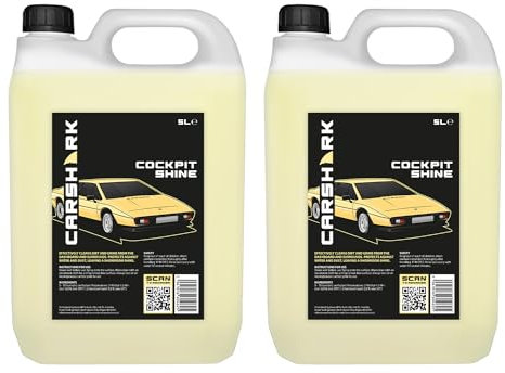 CARSHARK Cockpit Shine 2 x 5 Litre, Dashboard Cleaner, Cleans and Protects