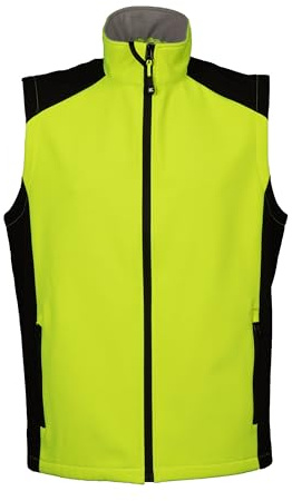 Generico Gilet uomo da lavoro bicolore in softshell modello Campiglio (IT, Testo, M, Regular, Regular, giallo/nero)