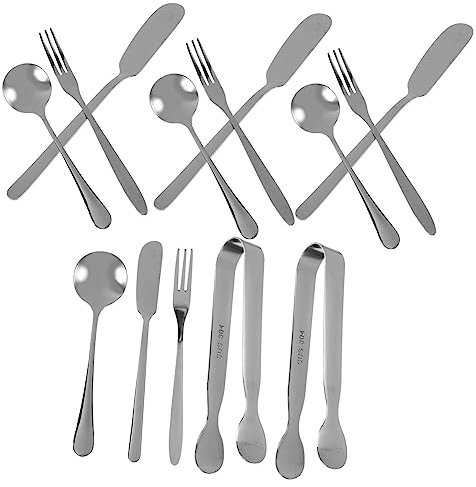 Garneck Set di Utensili da Portata Formaggio Spatola per Formaggio Spalma Formaggio Utensili per Set di Taglieri per Formaggi Acciaio Inossidabile