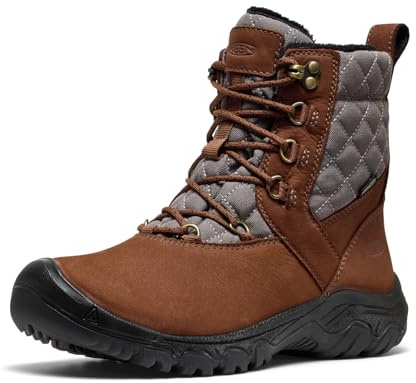 KEEN Women's Greta 2 Classic Style Durable Comfortable Insulated Waterproof Snow Boots, Bison, 5.5